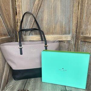 KATE SPADE EVERPURSE HARMONY PORCINI BLACK TOTE CHARGING IPHONE HANDBAG